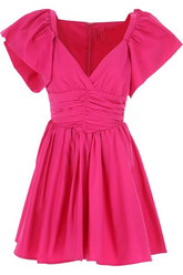 Vestido de fiesta rosa fucsia corte A, conjunto de moda Y2530