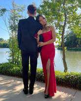 Classic Sheath/Column Long Evening Dress with Split Y4289