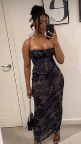 Robe de soirée fourreau vintage pour jeunes filles noires Y4237