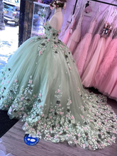 Robe de bal à épaules dénudées à imprimé floral 3D, robe de Sweet 16, robe de Quinceañera Y2264