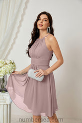 Vestidos de fiesta de bienvenida con cuello halter, vestido formal de cóctel para noche 28011