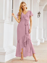 Vestidos de dama de honor Baoleely con volantes, estilo sirena, para fiestas formales, vestidos de noche, bailes de graduación y vestidos de violín 28042