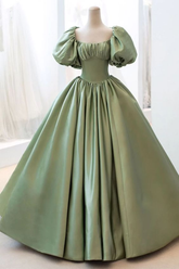 Robe de bal longue en satin, manches courtes, robe de soirée Y4313
