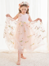 Vestido rosa de tul hasta el tobillo, corte en A (2003227599)