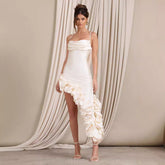 Luxury Pearl Strapless Bandage Prom Dress