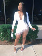 Vestido de fiesta blanco con escote pronunciado, estilo irregular y esponjoso, modelo Y332