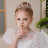 Tiara de corona púrpura para niñas