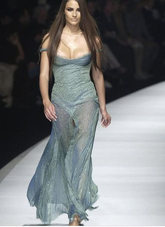 Vestido de noche largo verde vintage con tirantes de sirena, encaje, gasa, lentejuelas y abertura, estilo princesa Y8183