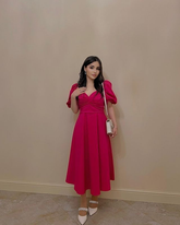 Robe de soirée simple à manches courtes et coupe trapèze, style rétro Y5505