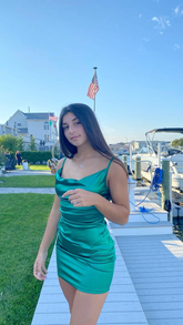 Green Spaghetti Straps Mini Homecoming Dress Green Party Dress Y2488