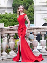 Robe de soirée élégante style sirène style colonne Baoleely, sans manches, avec fente au sol