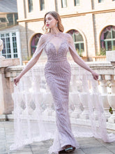 Baoleely Mermaid / Trumpet Luxurious Sexy Formal Evening Dresses Spaghetti Strap Sleeveless Floor Length Party Dresses