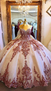 Robe de bal de princesse bustier en tulle, robe de quinceañera Y5393