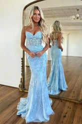 Sweetheart Neck Mermaid Prom Dress With Appliques