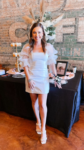 Vestido blanco para baile de bienvenida Vestido blanco de fiesta Y2277