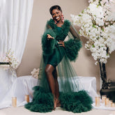 Vestido de novia de baile, bata de tul vaporosa para sesión de fotos, vestido de fiesta de boda para mujer embarazada