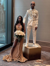 Glitter Sequins Evening Dress With Split Glam Dress Y6504