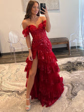 Kennedy |Sheath Off the Shoulder Long Lace Prom Dress (Lace-up Back)