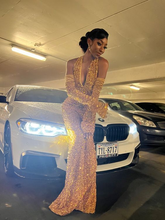 Robe de soirée sirène à sequins sexy sur mesure Y183