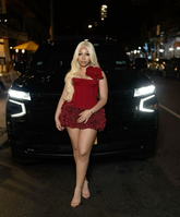 Robe de cocktail courte bordeaux sexy à bretelles et fleurs Y7706