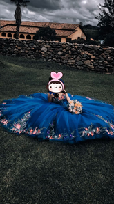 Robe de quinceañera bleu marine de luxe, robe de 16 ans, robe de bal chic Y4922