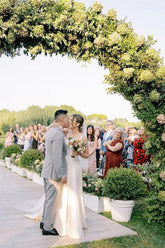 Vestido de novia sencillo, corte en A, escote cuadrado, estilo modesto WD745