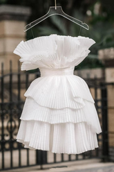 Vestido corto blanco de fiesta, vestido de graduación Y1997