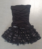 Black Strapless Homecoming Dress Black Party Dress Cocktail Dress Y2360