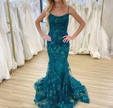 Chic Sleeveless Mermaid Prom Dress Attractive Evening Gown Y7368