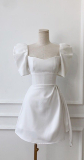 Robe de bal blanche style rétro, robe de soirée blanche Y2433