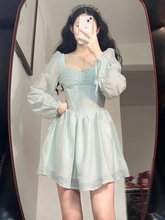 Retro A-line Homecoming Dress with Long Sleeves Party Dress Y2517