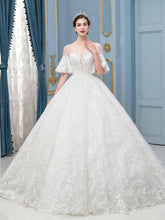 Vestidos de novia largos con cuentas y encaje estilo gala, sin mangas y hasta el suelo