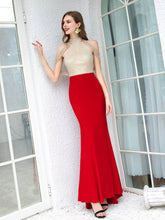 Baoleely Mermaid / Trumpet Max Chiffon Beaded Luxurious Sexy Formal Evening Dresses Sleeveless Floor Length Prom Dresses