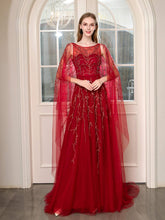 Vestidos de noche formales de lujo con cuentas y corte en A de Baoleely, sin mangas y largos hasta el suelo.