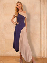 Vestidos de corte princesa asimétrico para la madre de la novia con volantes