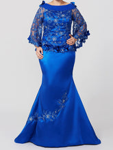 Robes de mère de la mariée trompette/sirène avec appliques et sequins