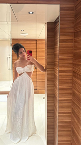 Sexy White Waist Cutout Long Evening Dress White Evening Gown Y6845