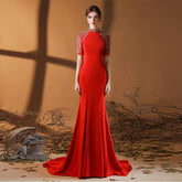 Women's Mermaid Evening Dress New Wedding Dresses for Wedding Party Long Formal Dresses