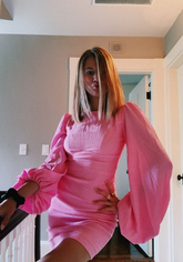 Robe de bal rose fuchsia ravissante, robe de soirée rose fuchsia Y2307