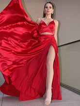 Brush Train Two Piece Prom Dresses VMP129