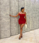 Robe de bal rouge sans bretelles, robe de soirée rouge Y2222