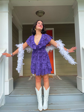 Purple Lace A-line Homecoming Dress Purple Party Dress Y2496