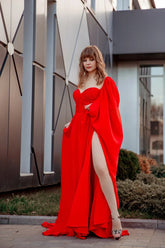 Vestido rojo bohemio