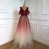 Robe de soirée sexy bleue trapèze, en solde, sans retour ni remboursement, avec perles, luxueuse, pour femme, fête de mariage, LA70775, 2025