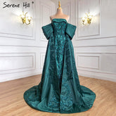 Green Mermaid Luxury Evening Dresses Gowns 2025 Satin Elegant Sexy For Women Party HM67227