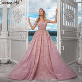 Mauve Off Shoulder Luxury Evening Dresses Gowns 2025 Beading Diamond Sexy For Women Party LA70263