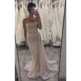 Vestido de noche rosa con un hombro al descubierto y cuentas, con sobrefalda, para ocasiones formales LA72887 2025