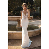 Spaghetti Straps Appliques Mermaid Wedding Dresse For Women 2023 Lace Beach Charming Bride Gowns Robe De Mariée Customize