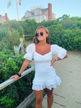 Vestido blanco retro para fiesta de bienvenida, vestido blanco de verano Y2280