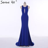 On Sale no return no refundSale Vestidos Festa Curto Blue Simple Prom Dresses Sexy Mermaid Elegant Fashion Long Evening Party 2025 LA6108
